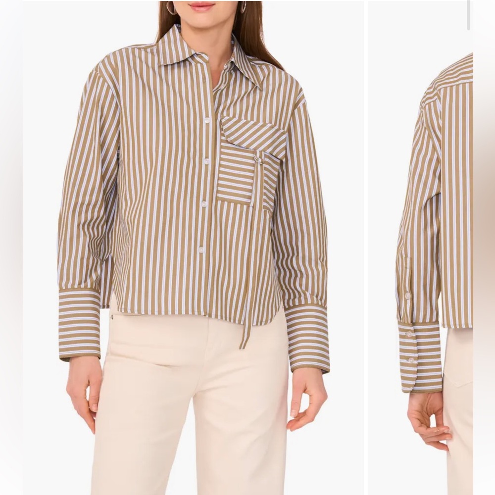 NWT Nordstrom Parker Striped Button-Up Blouse